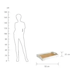 CAMPAGNE Tablett Mit Griffen L 55 X B 35cm -Butlers 10135846 2
