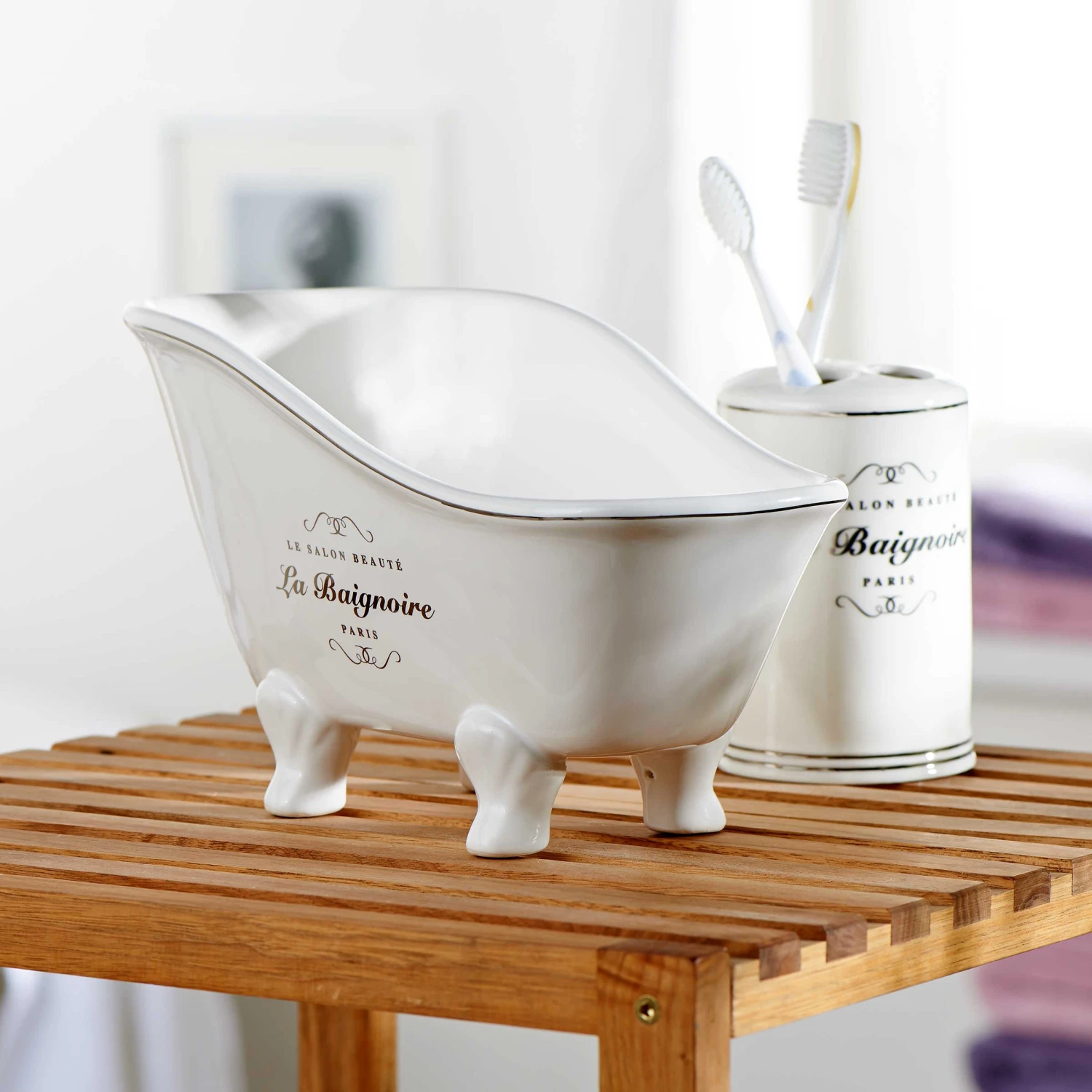 SALON BEAUTÉ Utensilienbehälter Badewanne 6 SALON BEAUTÉ Utensilienbehälter Badewanne – Bild 4
