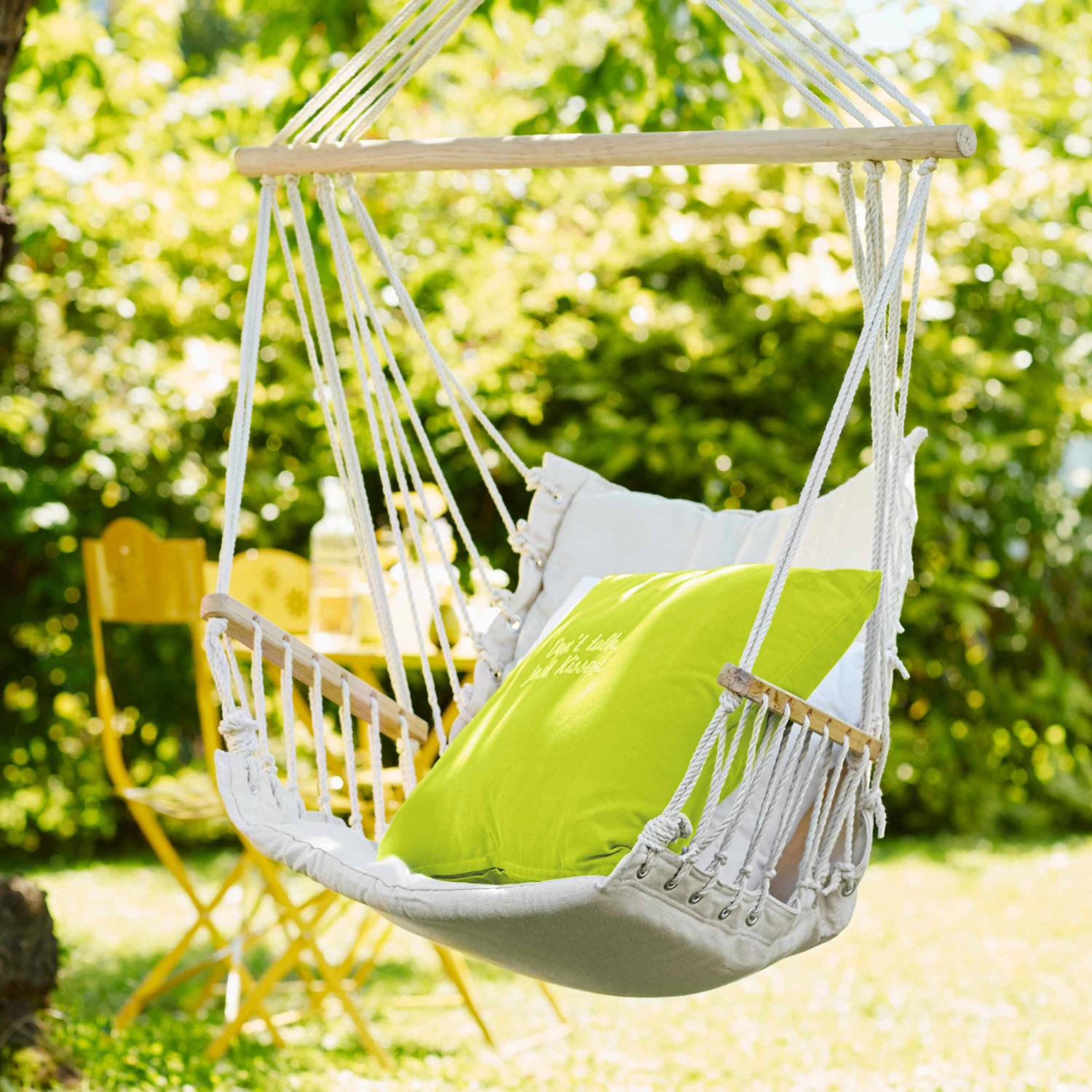 BABOON Hängesessel Mit Holzarmlehnen 10 BABOON Hängesessel Mit Holzarmlehnen – Bild 8