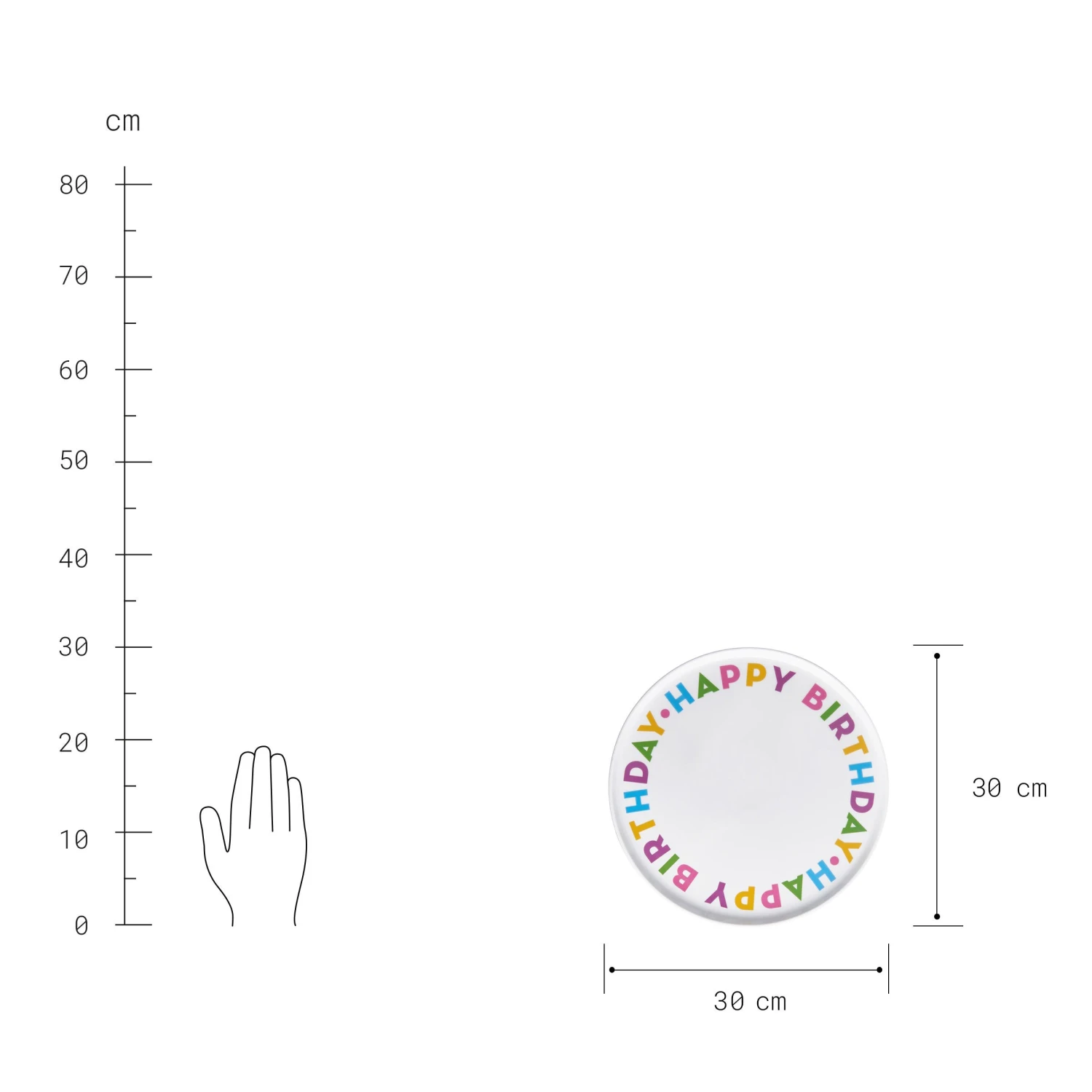 HAPPY BIRTHDAY Kuchenplatte Ø32cm 6 HAPPY BIRTHDAY Kuchenplatte Ø32cm – Bild 4