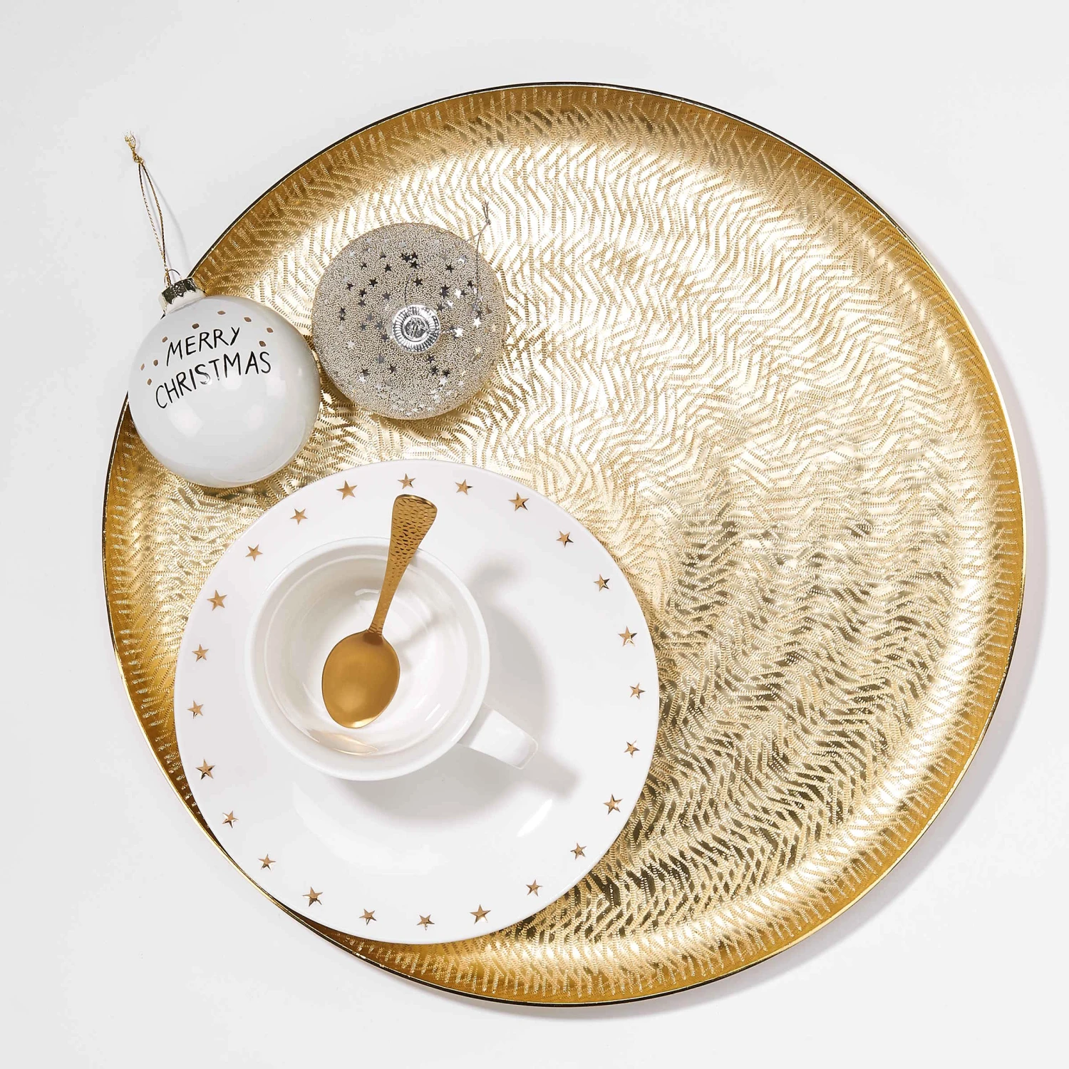 GOLDEN STAR Deko-Teller Ø38cm 5 GOLDEN STAR Deko-Teller Ø38cm – Bild 3
