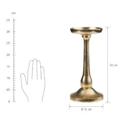 ROYAL Kerzenständer Für Stumpenkerzen Höhe 32cm -Butlers 10217592 2