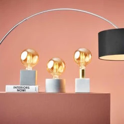 STILO Tischleuchte Mit Betonfuß 10x10 Cm 16 STILO Tischleuchte Mit Betonfuß 10x10 Cm -Butlers 10217783 6