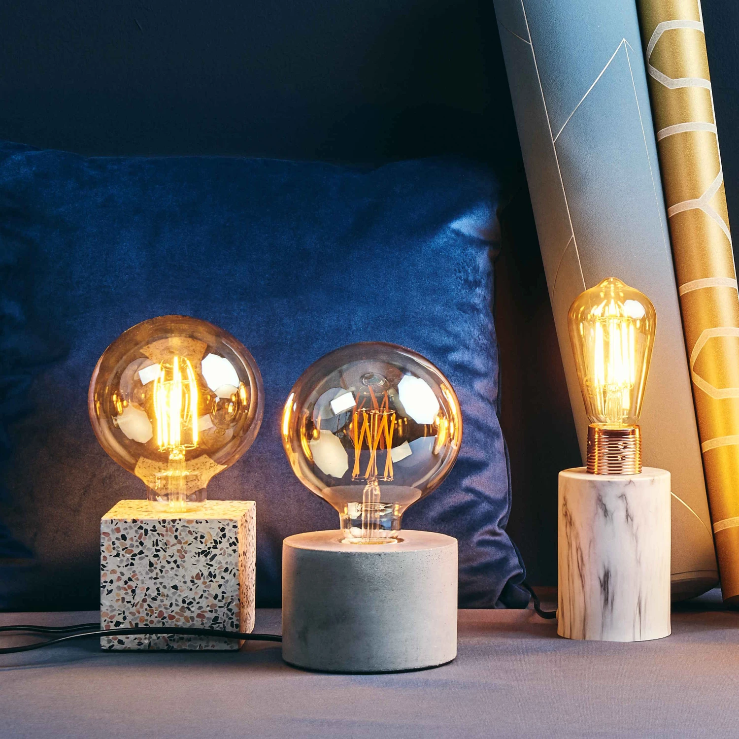 STILO Tischleuchte Mit Betonfuß Ø 13 Cm 8 STILO Tischleuchte Mit Betonfuß Ø 13 Cm – Bild 6