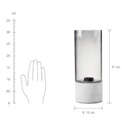 STILO Tischleuchte Mit Betonfuß Und Glasschirm 10 STILO Tischleuchte Mit Betonfuß Und Glasschirm -Butlers 10217789 2