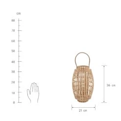 BAMBOO NIGHTS Laterne Mit Henkel 36 Cm -Butlers 10219149 2