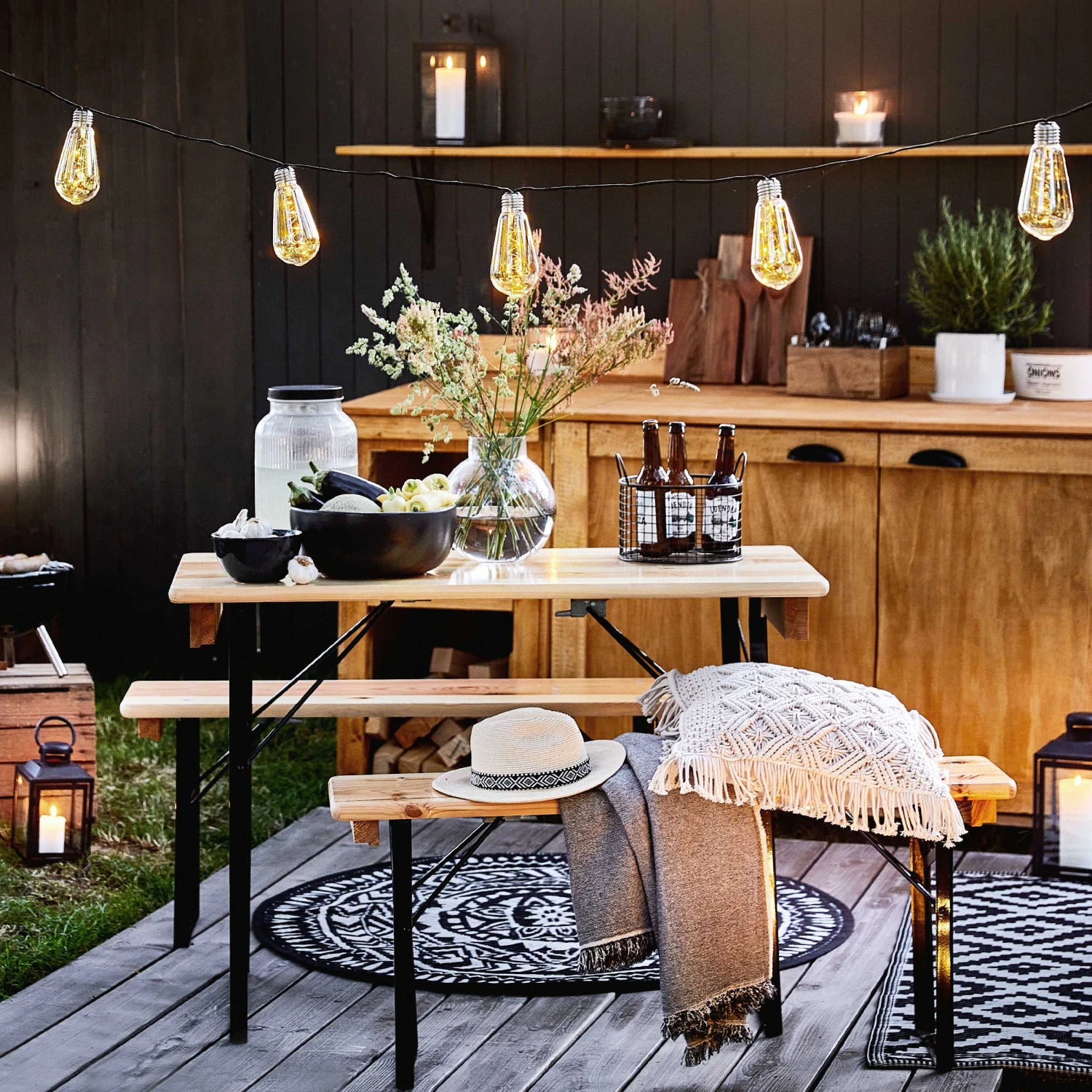 BULB LIGHTS LED Lichterkette Mit Naturseil 10 Lichter Und Stecker 6 BULB LIGHTS LED Lichterkette Mit Naturseil 10 Lichter Und Stecker – Bild 4