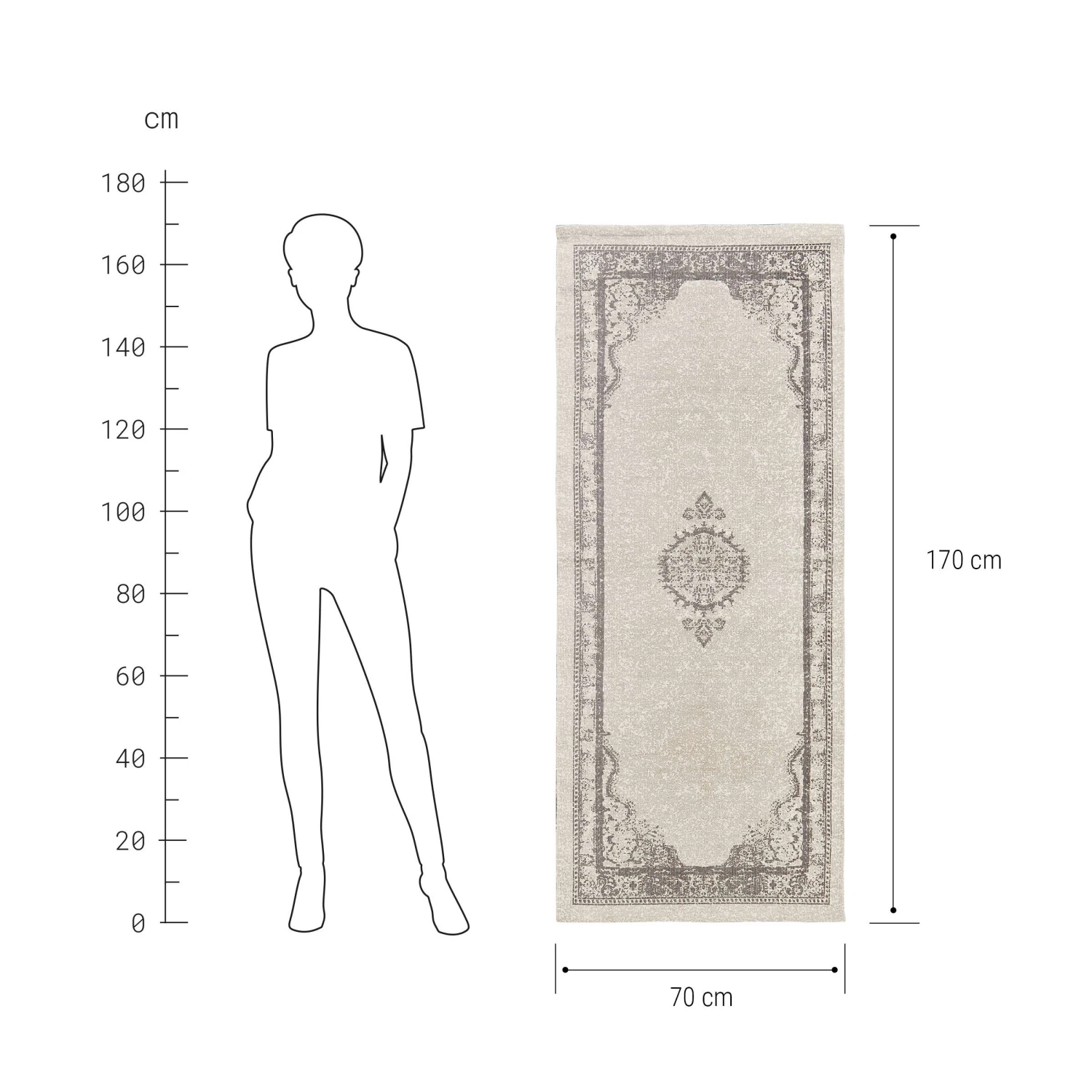 SILENT DANCER Läufer Vintage L 70 X B 170cm 5 SILENT DANCER Läufer Vintage L 70 X B 170cm – Bild 3