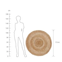 ALL NATURE Hanf-Teppich Ø110cm -Butlers 10221289 2