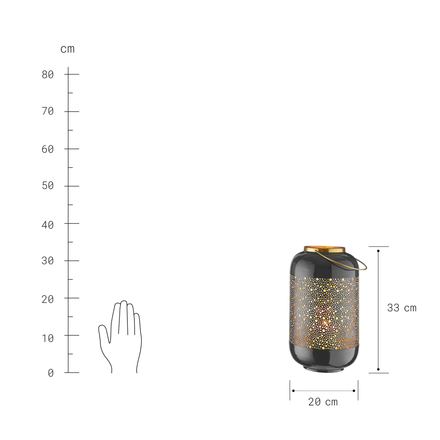 EMILIE Laterne H 36cm 8 EMILIE Laterne H 36cm – Bild 6