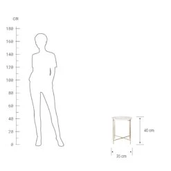 MARBLE Beistelltisch Mit Marmorplatte -Butlers 10222673 2