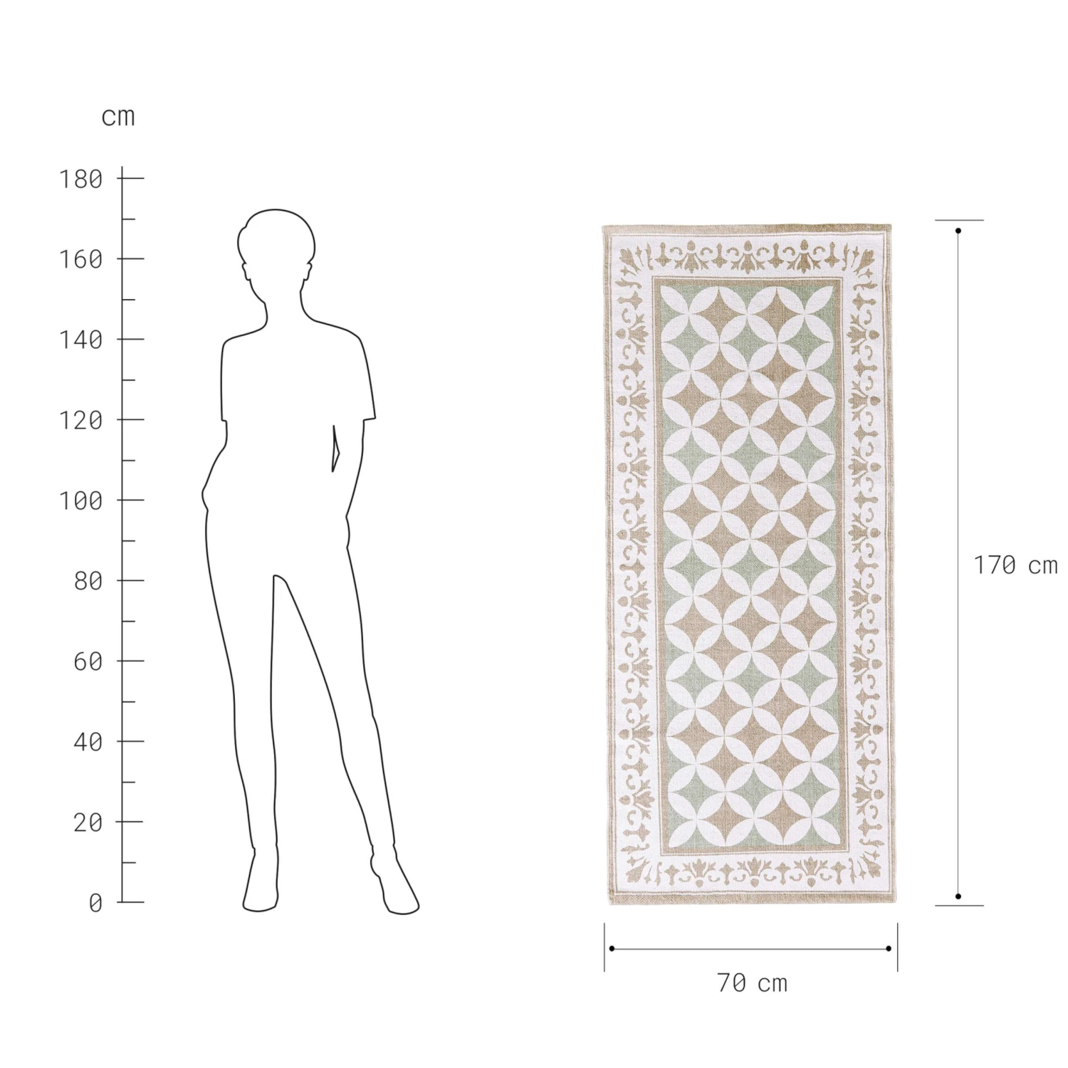 SILENT DANCER Läufer Kacheln L 70 X B 170cm 5 SILENT DANCER Läufer Kacheln L 70 X B 170cm – Bild 3