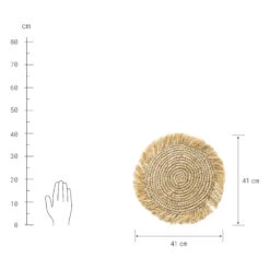 RAFFIA Platzset Mit Fransen Ø41cm 10 RAFFIA Platzset Mit Fransen Ø41cm -Butlers 10222859 2