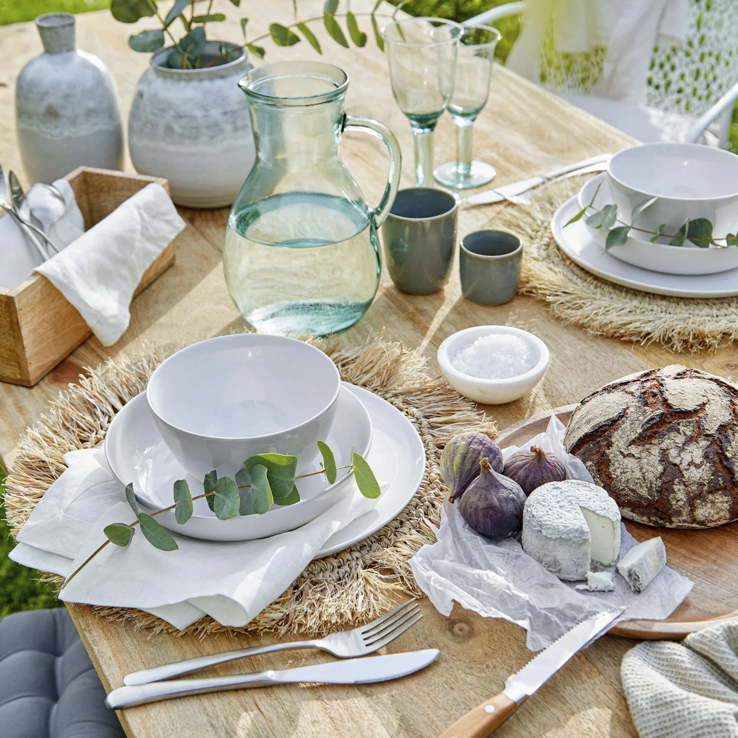 RAFFIA Platzset Mit Fransen Ø41cm 6 RAFFIA Platzset Mit Fransen Ø41cm – Bild 4