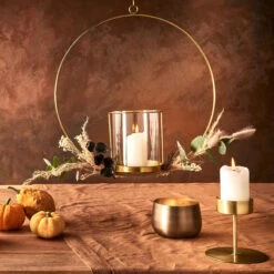 LUNA Hängedeko-Ring Mit Glaseinsatz Ø40cm 11 LUNA Hängedeko-Ring Mit Glaseinsatz Ø40cm -Butlers 10223518 4