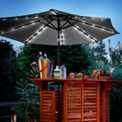 SUN & STARS Sonnenschirm Mit LED-Solar-Lichter Ø180cm -Butlers 10223847 9