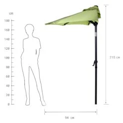 SIESTA Sonnenschirm Halbrund Mit Knickgelenk Und Kurbel -Butlers 10223851 2