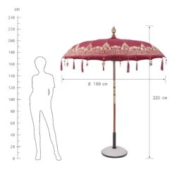 ORIENTAL LOUNGE Sonnenschirm Ø180cm -Butlers 10224160 2