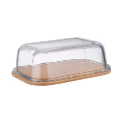 BAMBOO Butterdose Mit Glasdeckel L 17,5 X B 13cm