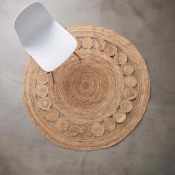 ALL NATURE Hanf-Teppich Mit Lochmuster Ø150cm -Butlers 10224747 3