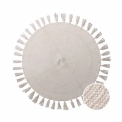 Butlers 43 ALL NATURE Teppich Mit Quasten Ø110cm