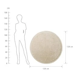 BOHO LOUNGE Teppich Hochflor Mit Makramé Ø120cm -Butlers 10225336 3