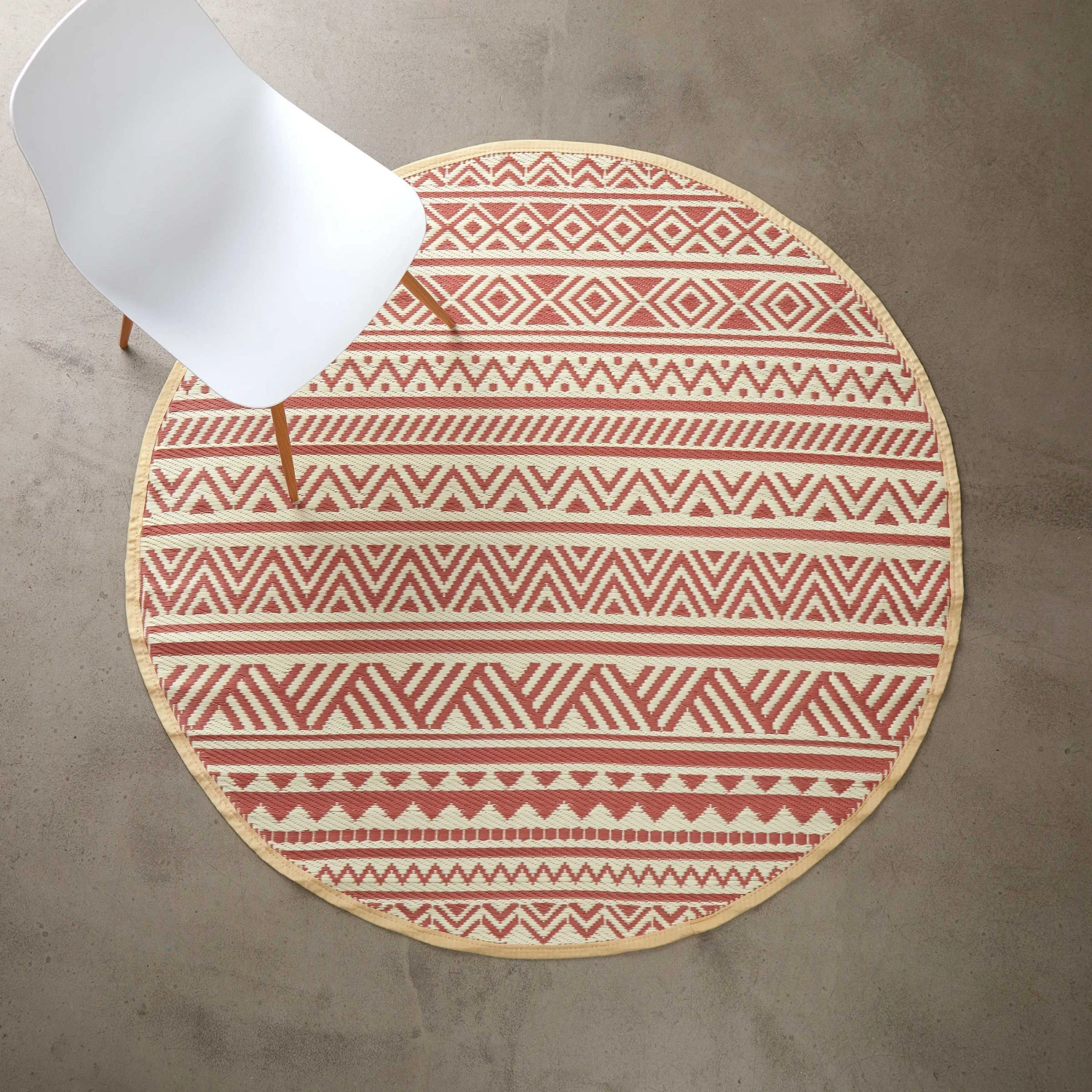 COLOUR CLASH In- & Outdoor-Teppich Streifen Ø150cm 4 COLOUR CLASH In- & Outdoor-Teppich Streifen Ø150cm – Bild 2