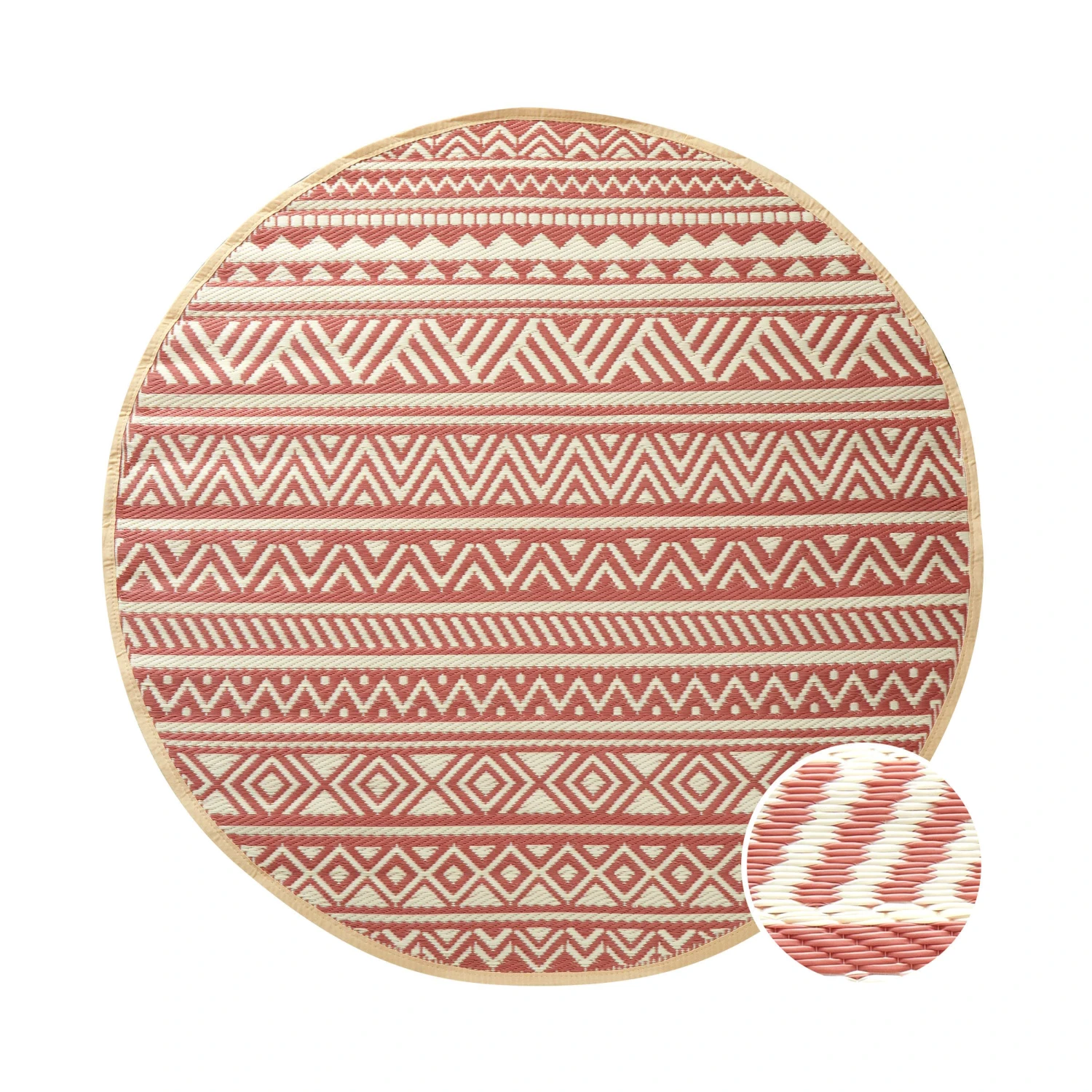 COLOUR CLASH In- & Outdoor-Teppich Streifen Ø150cm 3 COLOUR CLASH In- & Outdoor-Teppich Streifen Ø150cm