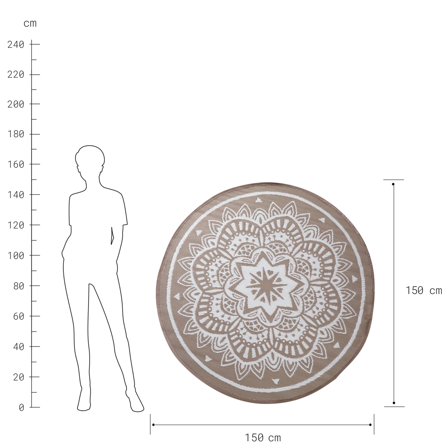 COLOUR CLASH In- & Outdoor-Teppich Flora Ø150cm 5 COLOUR CLASH In- & Outdoor-Teppich Flora Ø150cm – Bild 3