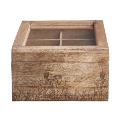 TEA TIME Teebox Mit Blumen-Lasergravur L 23 X B 18cm -Butlers 10226513 3