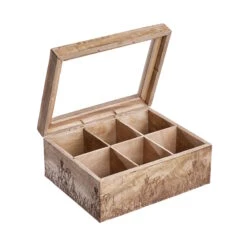 TEA TIME Teebox Mit Blumen-Lasergravur L 23 X B 18cm -Butlers 10226513 5