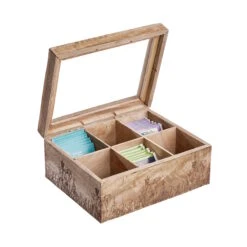 TEA TIME Teebox Mit Blumen-Lasergravur L 23 X B 18cm -Butlers 10226513 6