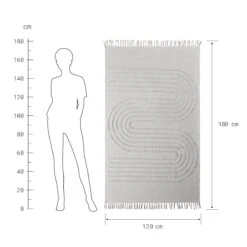 COTTON WAY Teppich Mit Fransen L 120 X B 180cm -Butlers 10226642 2