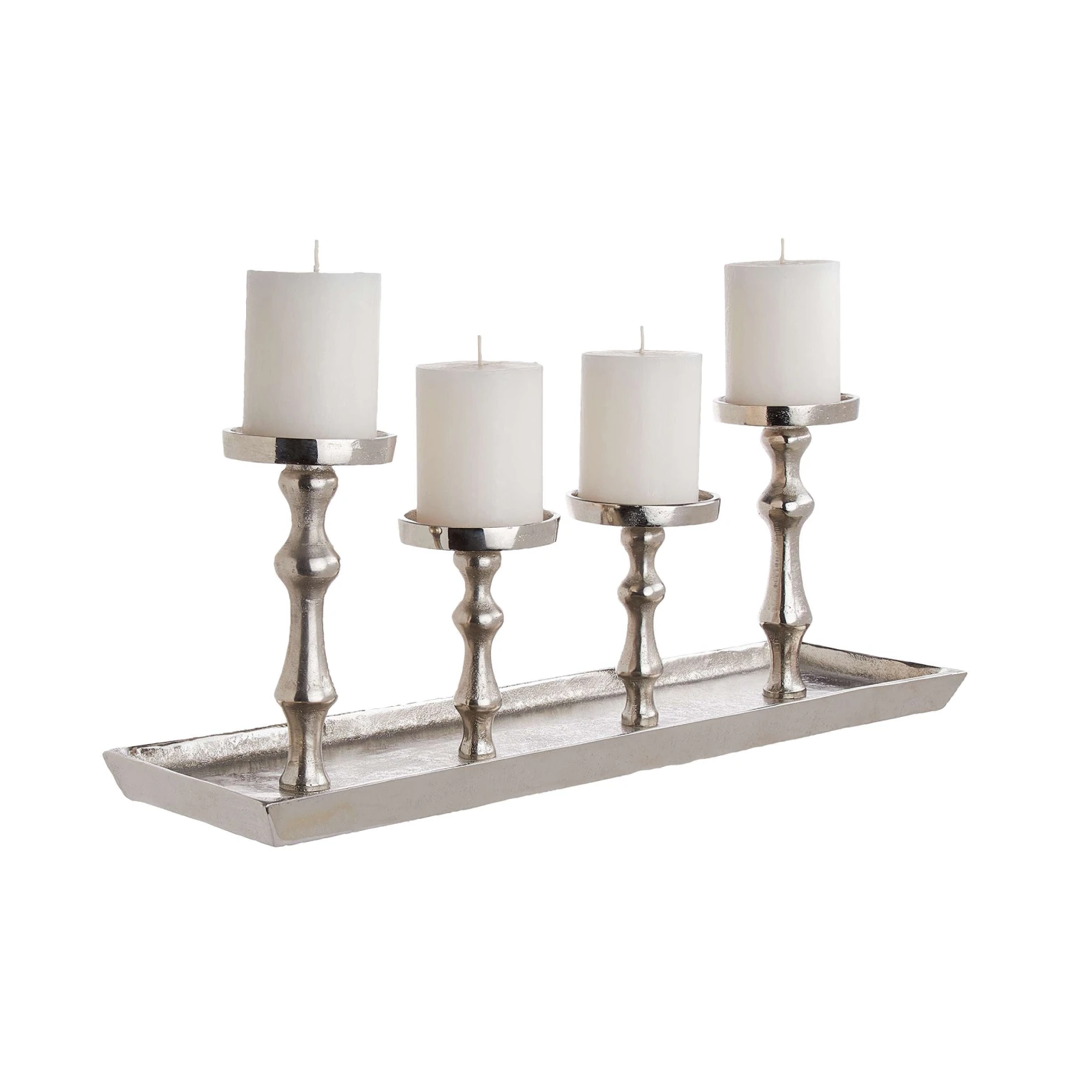 BANQUET Tablett Mit 4 Kerzenhaltern L 52 X B 15cm 4 BANQUET Tablett Mit 4 Kerzenhaltern L 52 X B 15cm – Bild 2