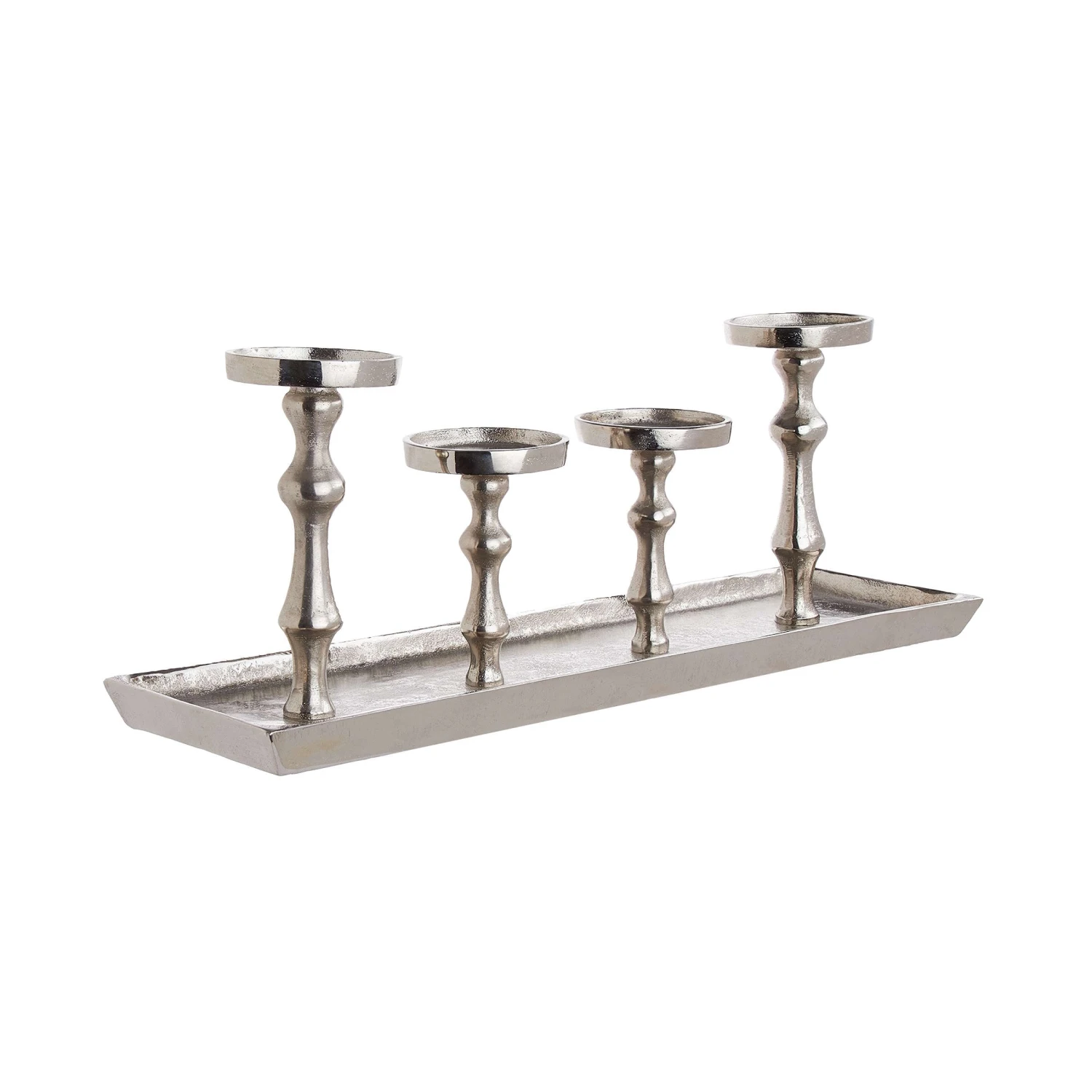 BANQUET Tablett Mit 4 Kerzenhaltern L 52 X B 15cm 3 BANQUET Tablett Mit 4 Kerzenhaltern L 52 X B 15cm