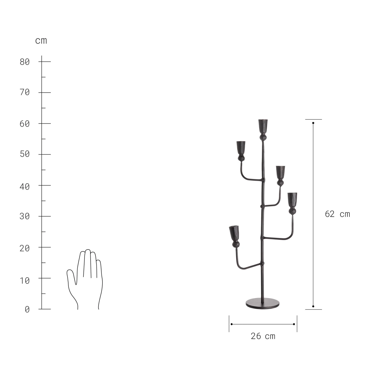 RUST Kerzenhalter Für 5 Kerzen 6 RUST Kerzenhalter Für 5 Kerzen – Bild 4