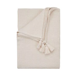 HONEY COMB Decke Mit Tasseln L 200 X B 140cm