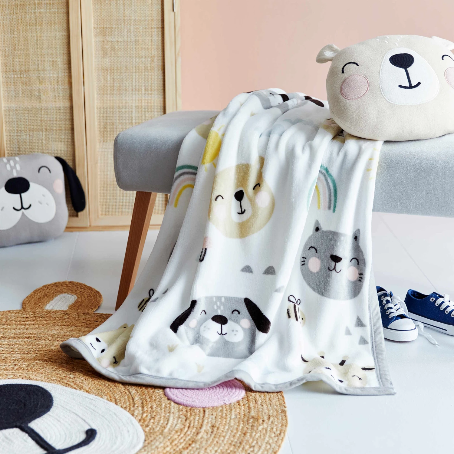 TINY TOWN Flanell-Decke L 170 X B 130cm 4 TINY TOWN Flanell-Decke L 170 X B 130cm – Bild 2