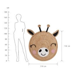 TINY TOWNHanf-Teppich Giraffe Ø110cm -Butlers 10228213 2