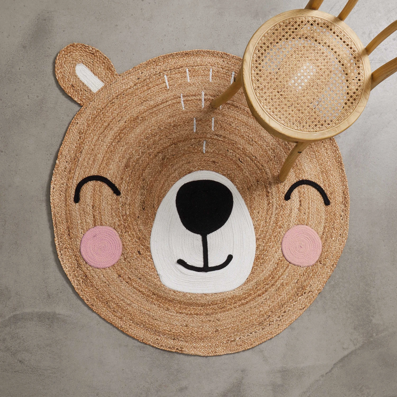 TINY TOWNHanf-Teppich Bär Ø110cm 4 TINY TOWNHanf-Teppich Bär Ø110cm – Bild 2