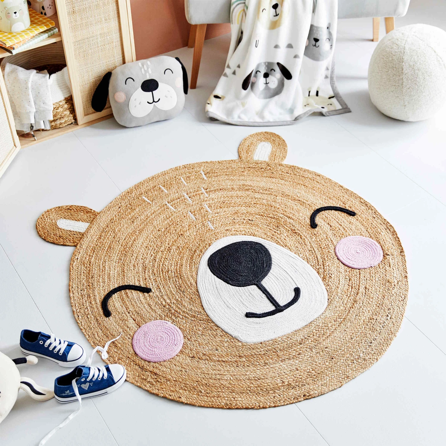 TINY TOWNHanf-Teppich Bär Ø110cm 10 TINY TOWNHanf-Teppich Bär Ø110cm – Bild 8