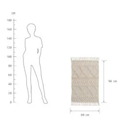 COTTON WAY Teppich Raute L 60 X B 90cm -Butlers 10228310 2