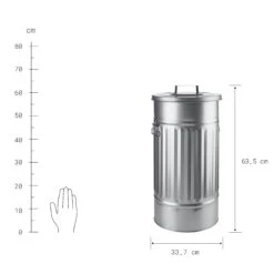 ZINC Mülltonne 'Oskar' 40l -Butlers 50009633 3