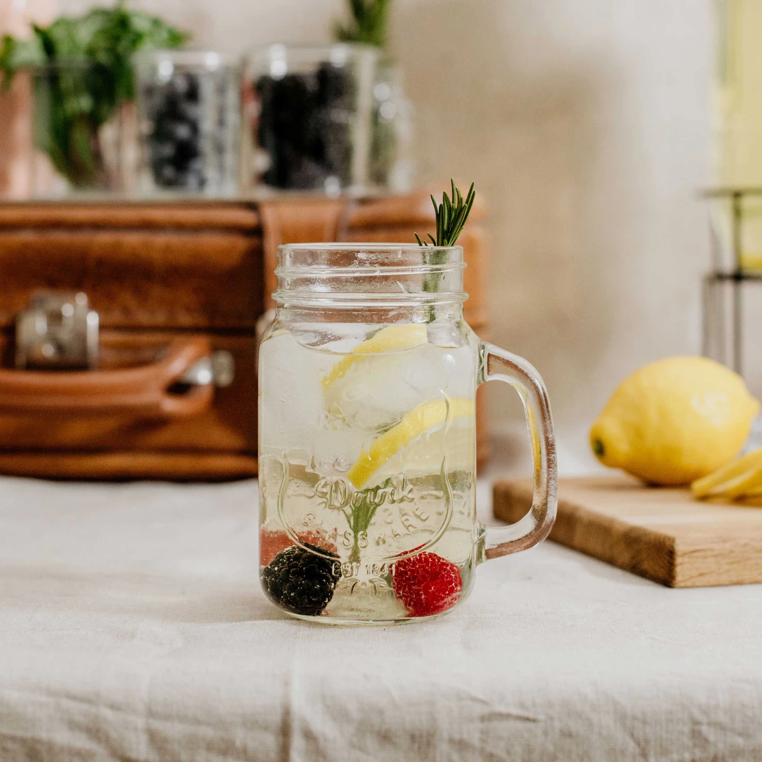 REFRESH 6x Trinkgläser Mason Mit Deckel 450ml 8 REFRESH 6x Trinkgläser Mason Mit Deckel 450ml – Bild 6