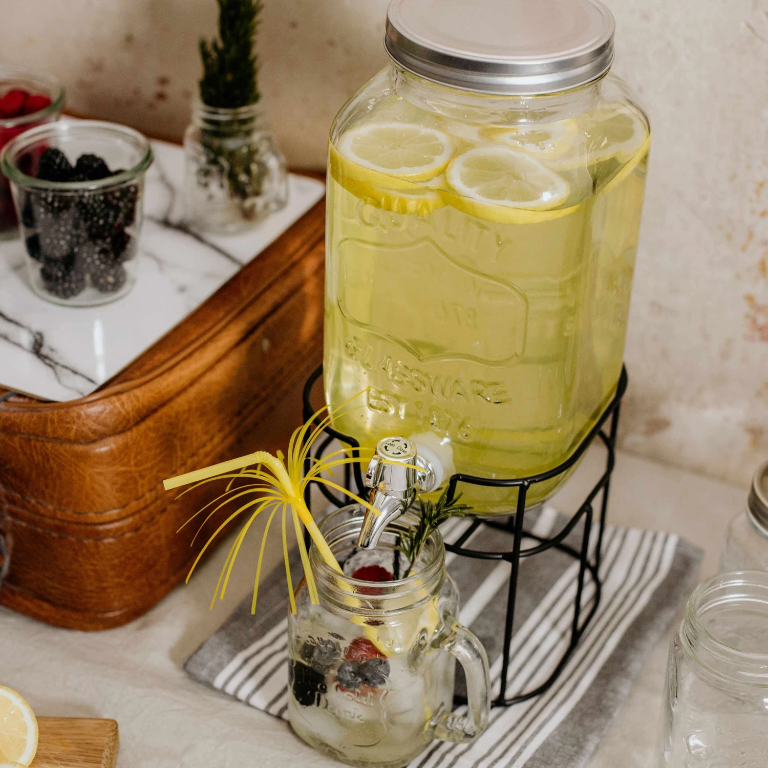 REFRESH 6x Trinkgläser Mason Mit Deckel 450ml 9 REFRESH 6x Trinkgläser Mason Mit Deckel 450ml – Bild 7