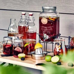 REFRESH 6x Trinkgläser Mason Mit Deckel 450ml 25 REFRESH 6x Trinkgläser Mason Mit Deckel 450ml -Butlers BUN00097 8