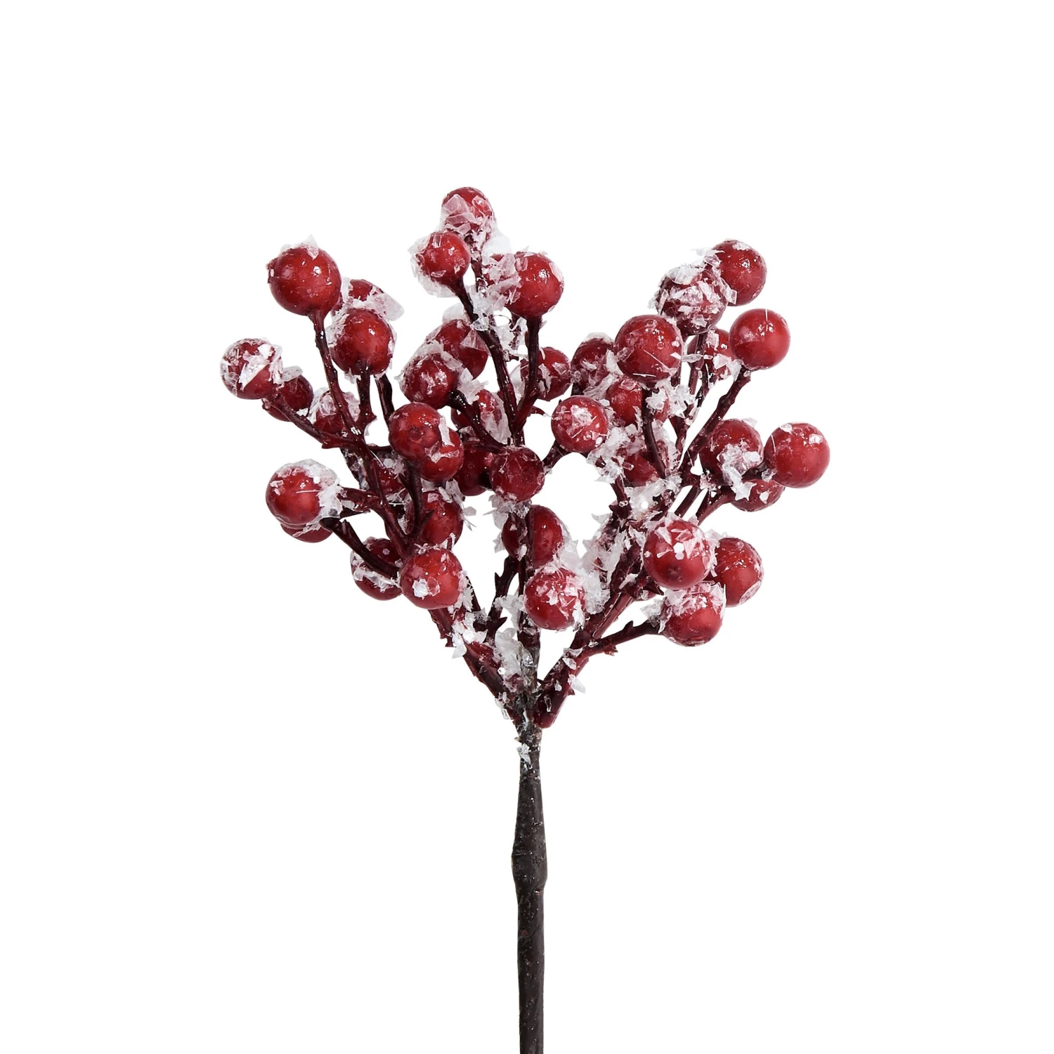 FLORISTA 6x Beerenzweig Gefrostet Länge 19cm 4 FLORISTA 6x Beerenzweig Gefrostet Länge 19cm – Bild 2