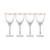 GOLDEN TWENTIES 4x Weingläser Mit Goldrand Und Rillen 280ml -Butlers BUN00754