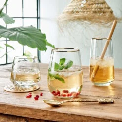 TOUCH OF GOLD 6x Longdrinkgläser Mit Goldrand 480ml -Butlers BUN00828 4