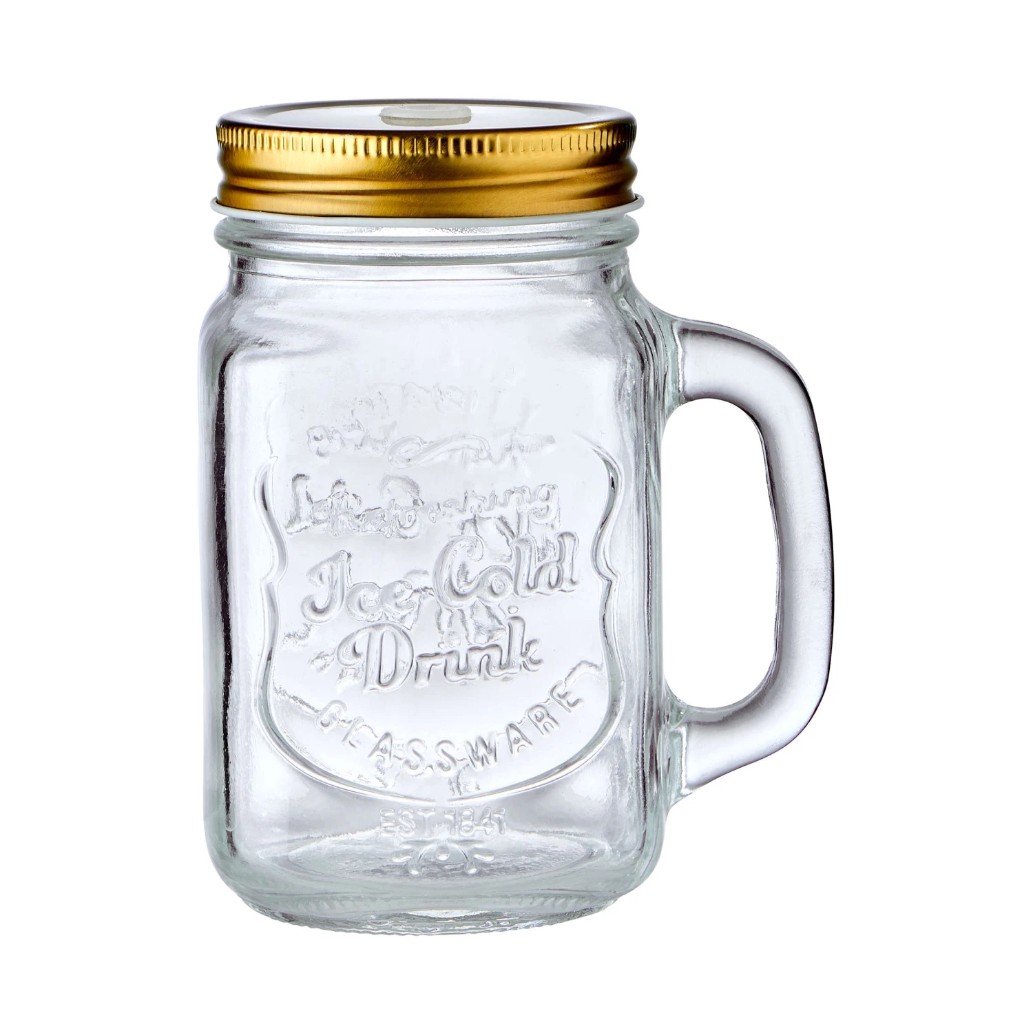 REFRESH 6x Trinkgläser Mason Mit Deckel 450ml 15 REFRESH 6x Trinkgläser Mason Mit Deckel 450ml – Bild 13